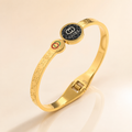 Black Medallion Gold Bracelet