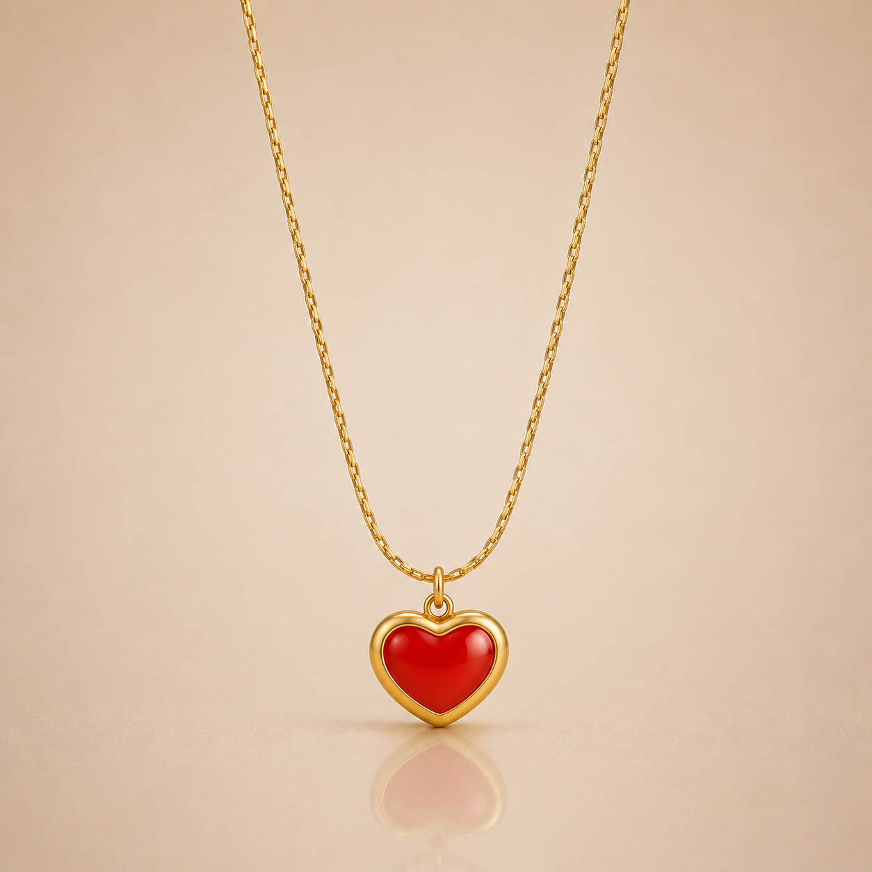 Love Charm Gold Necklace