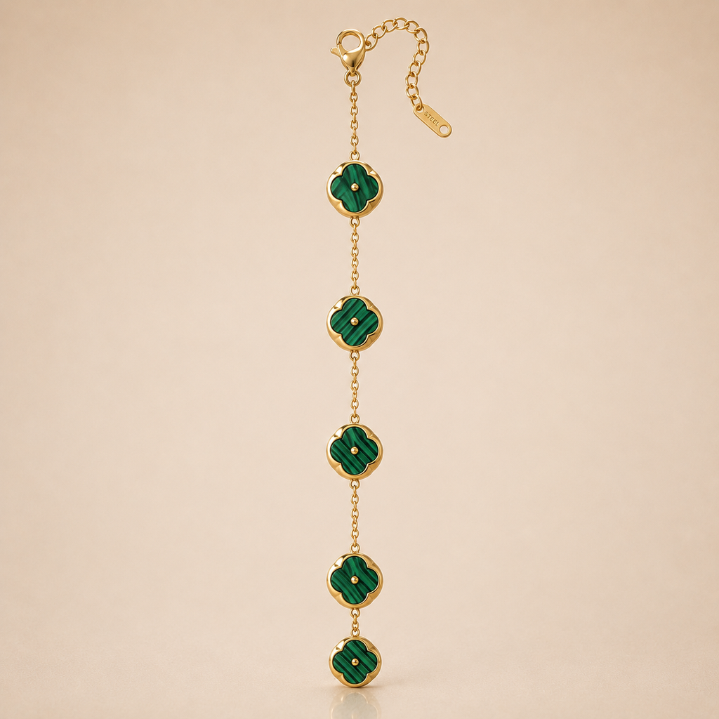 Emerald Clover Chain Necklace