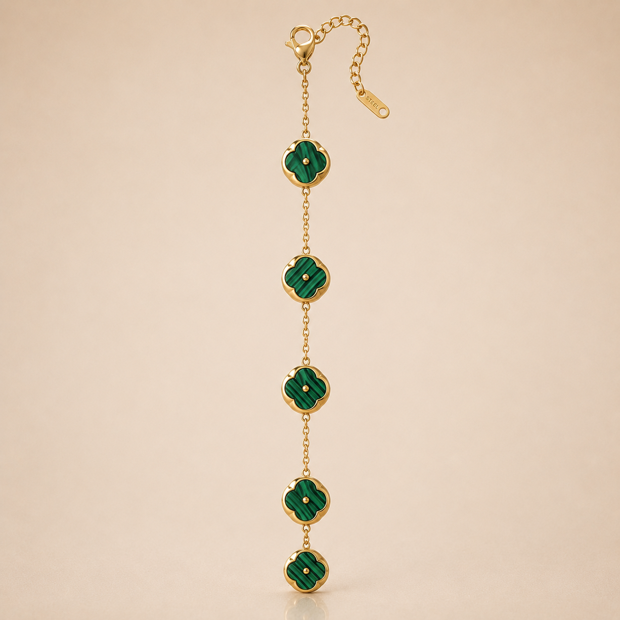 Emerald Clover Chain Necklace