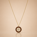 Golden Clover Circle Necklace