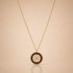 Golden Clover Circle Necklace