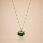 Luxe Green Charm Necklace