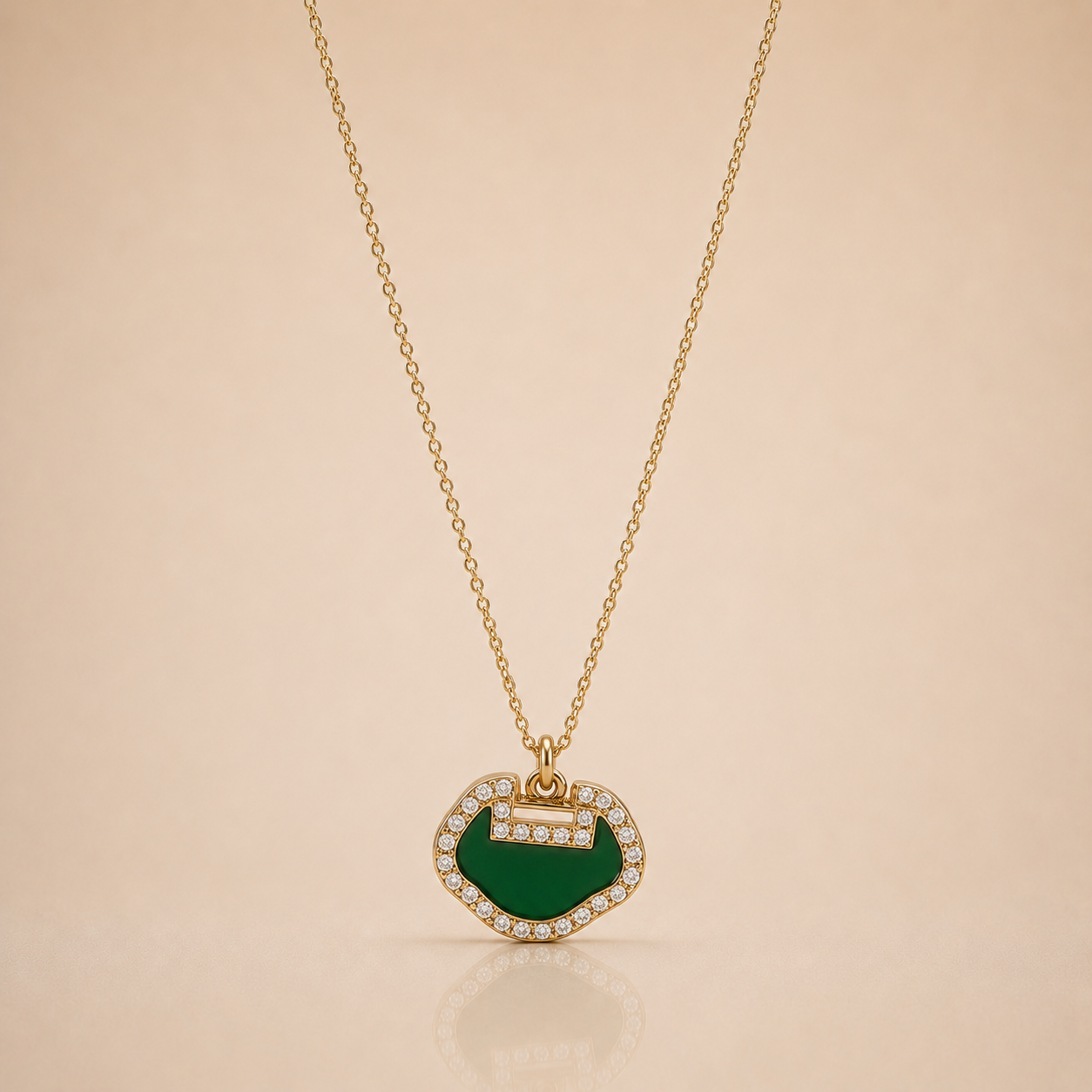 Luxe Green Charm Necklace