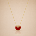Ruby Arc Gold Necklace