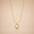 Pearl Circle Gold Necklace