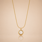 Pearl Circle Gold Necklace
