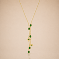 Golden Emerald Drop Chain