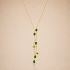 Golden Emerald Drop Chain