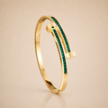 Emerald Line Cuff Bracelet