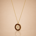 Golden Clover Circle Necklace