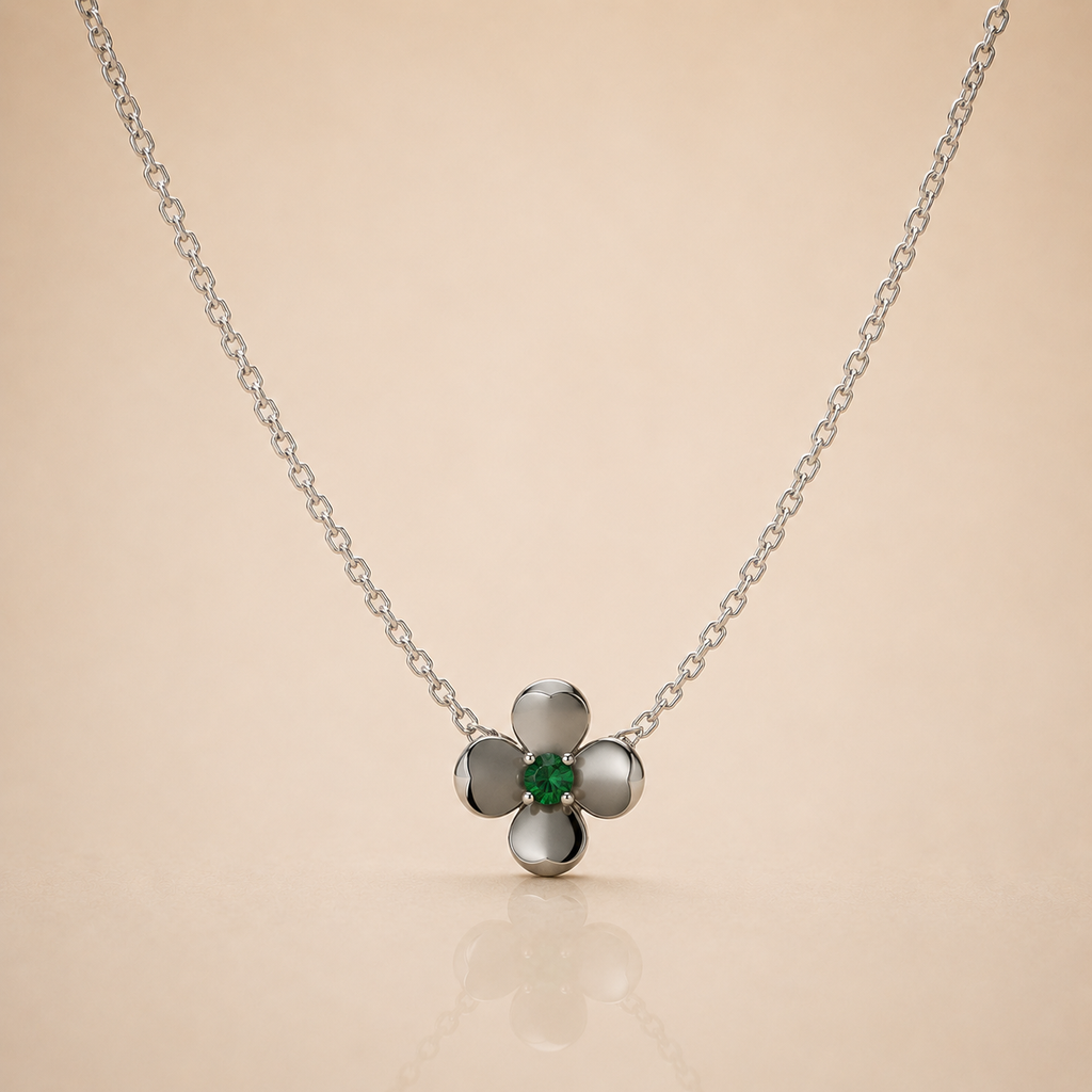 Silver Flower Necklace