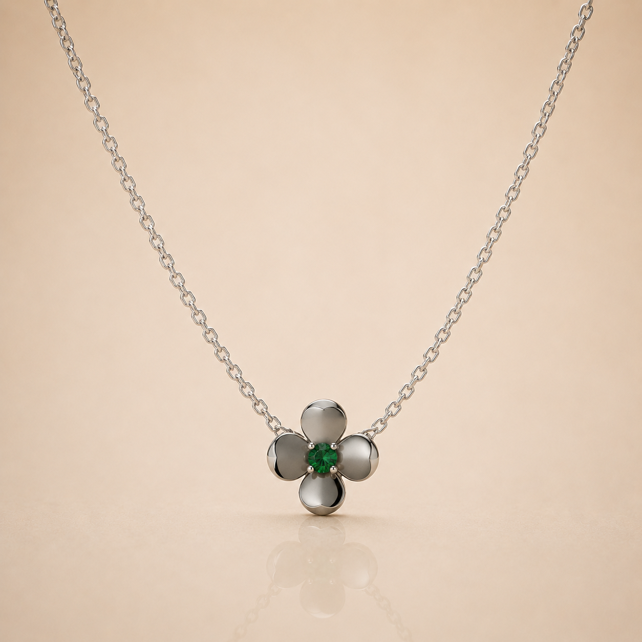 Silver Flower Necklace