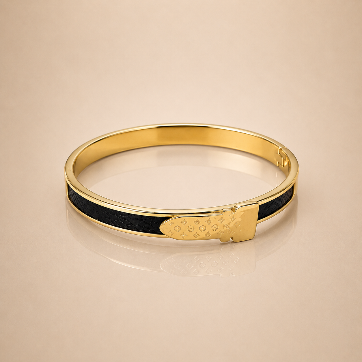 Sleek Black Cuff Bracelet