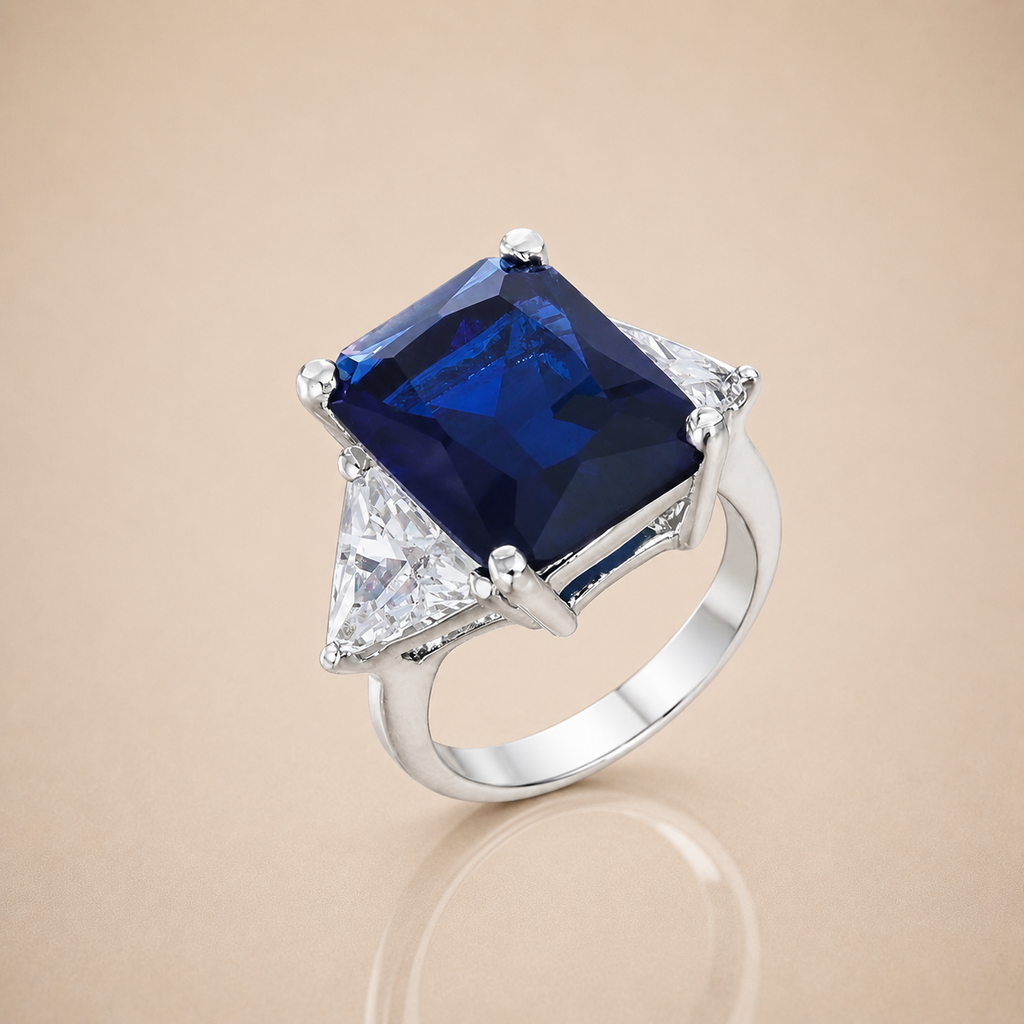 Sapphire Blue Stone Ring