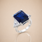 Sapphire Blue Stone Ring