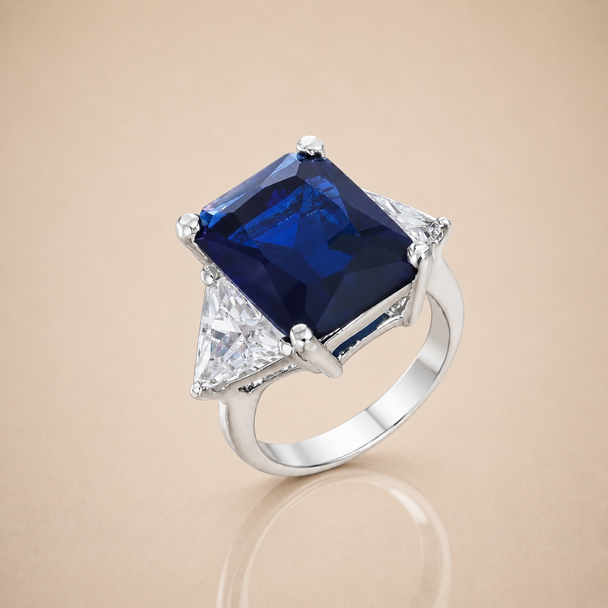 Sapphire Blue Stone Ring