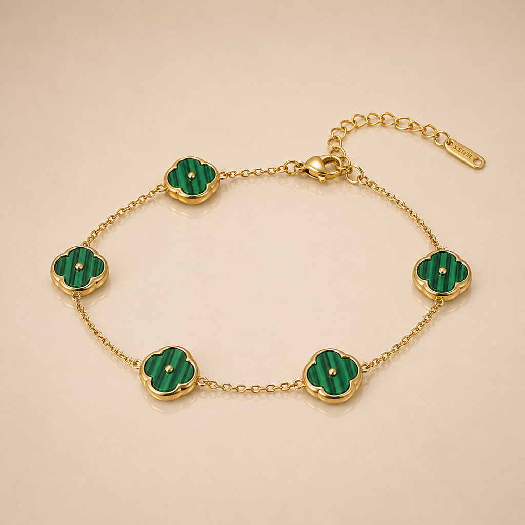Emerald Clover Chain Necklace