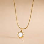 Pearl Circle Gold Necklace