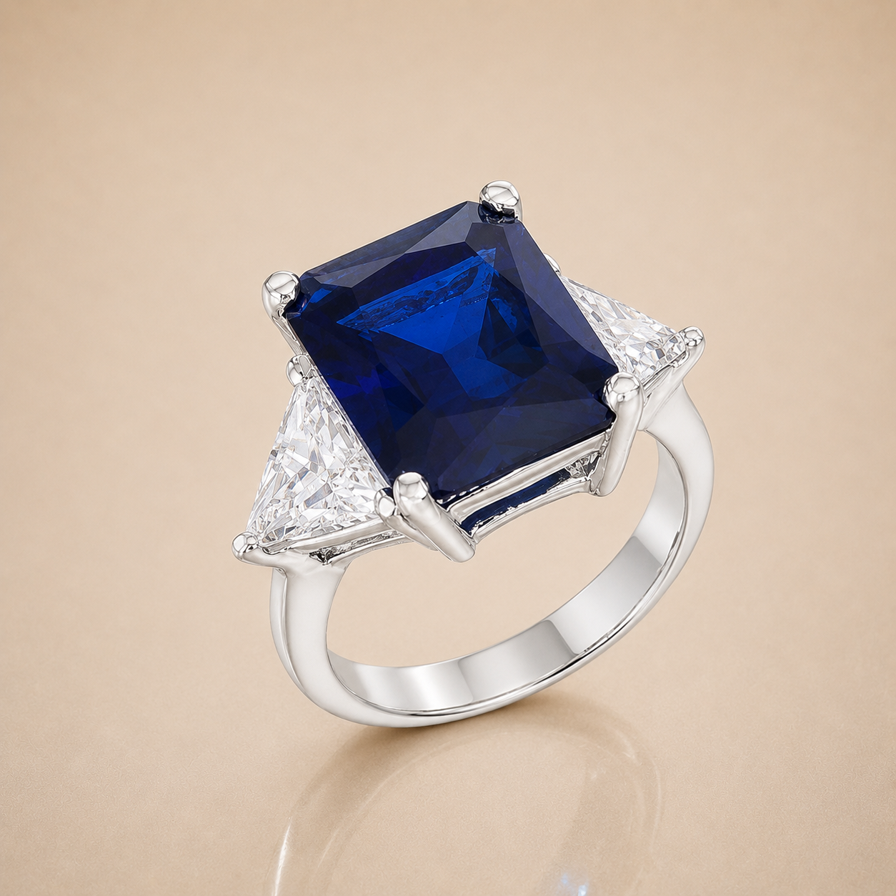 Sapphire Blue Stone Ring