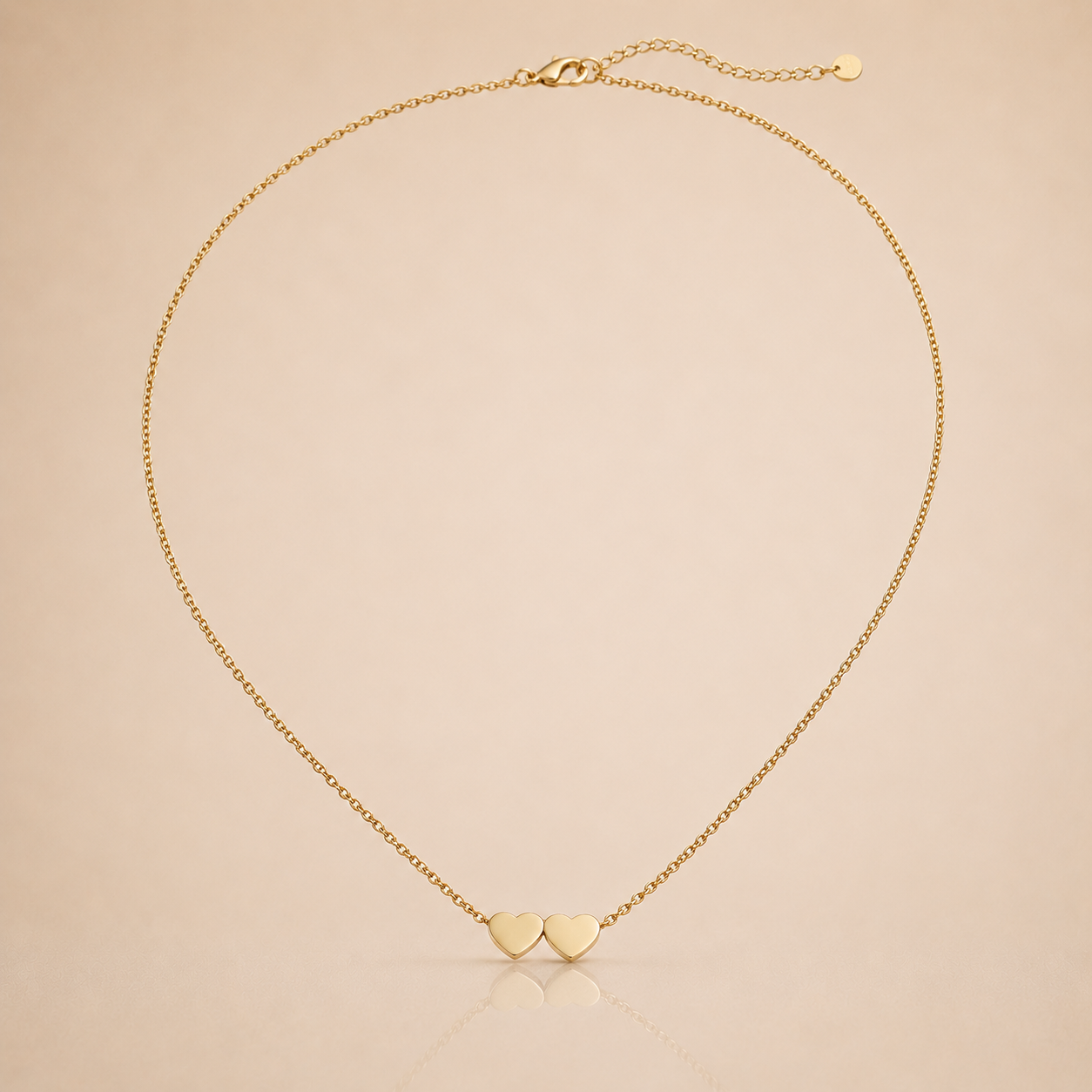Twin Heart Gold Necklace