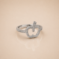 Diamond Look Apple Ring