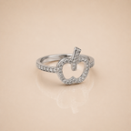 Diamond Look Apple Ring