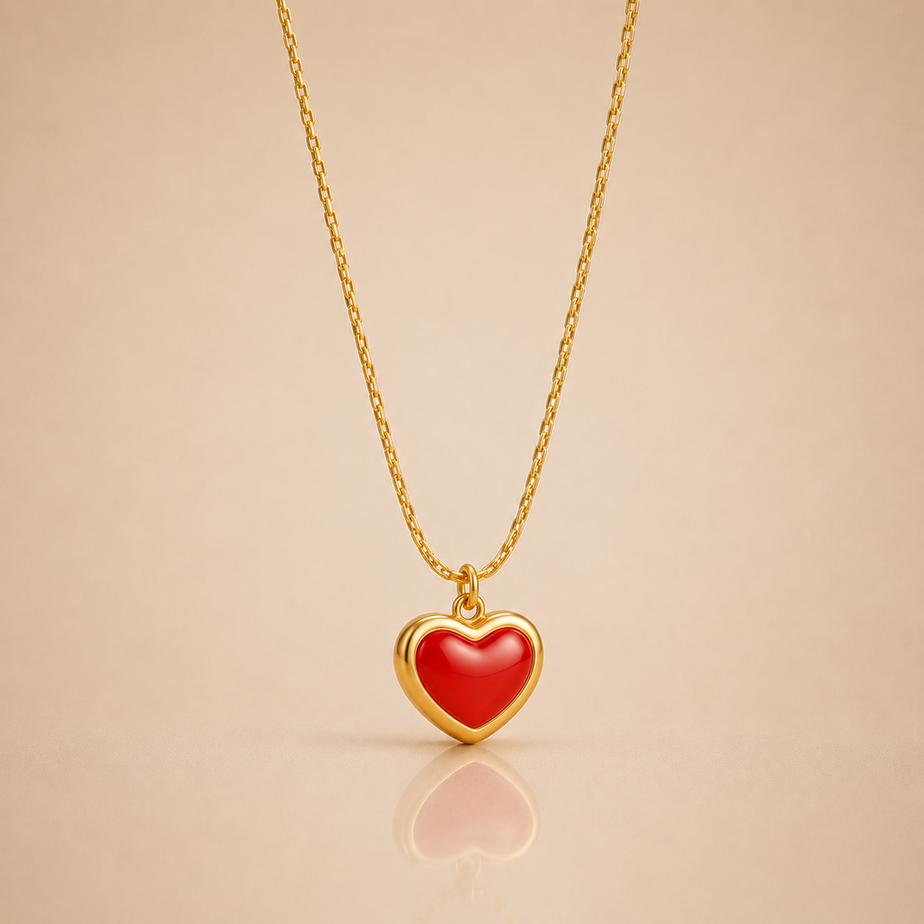 Love Charm Gold Necklace