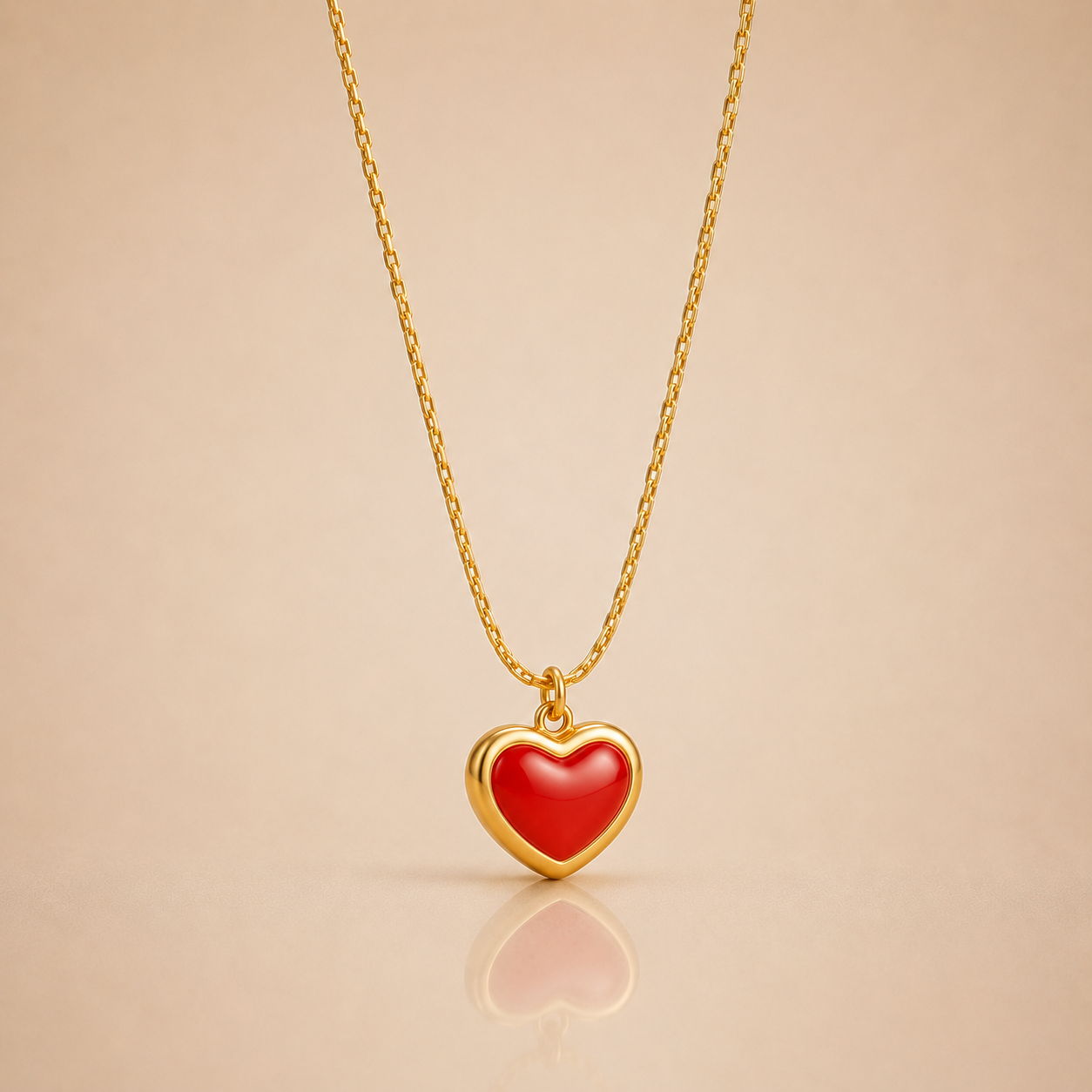 Love Charm Gold Necklace