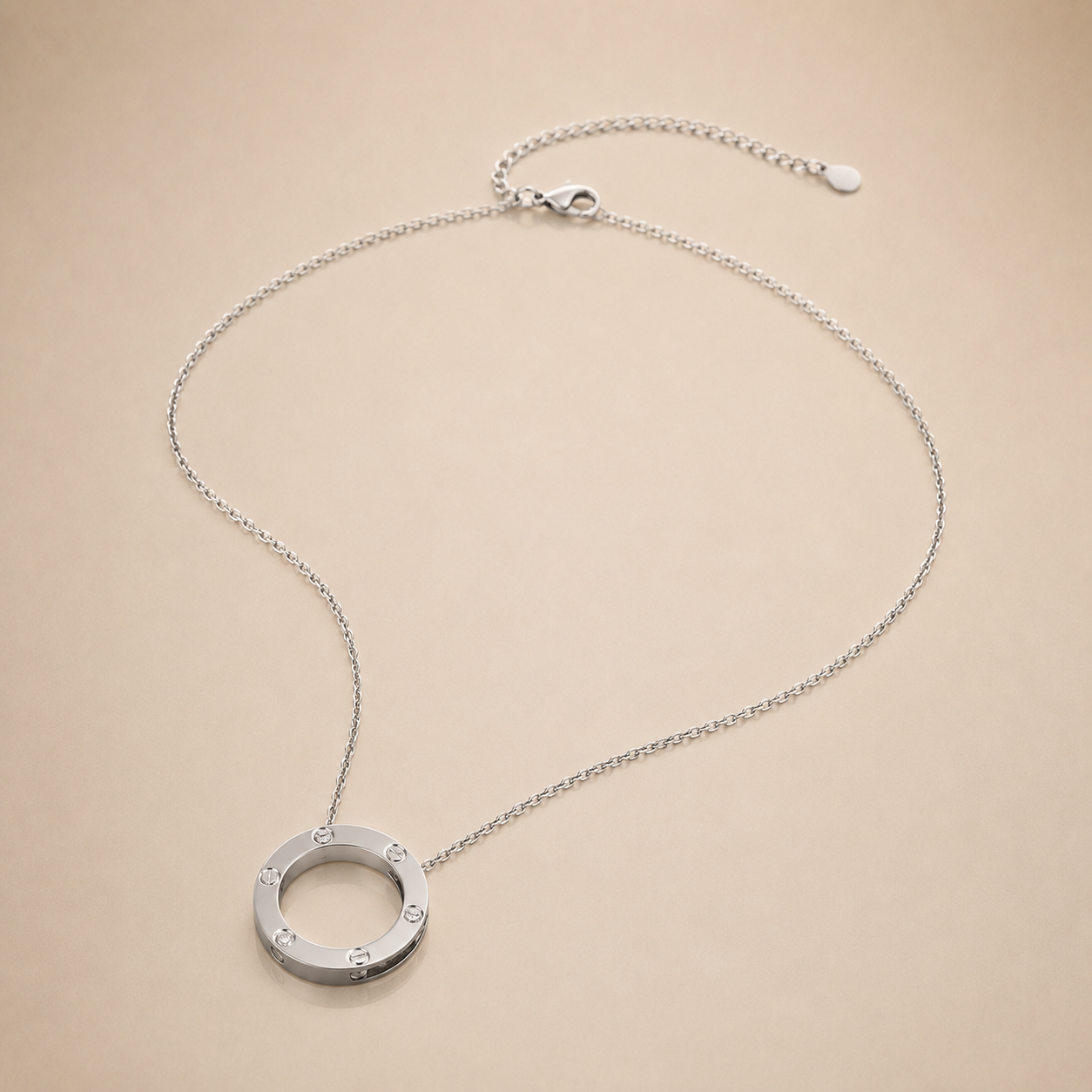 Elegant Round Charm Necklace