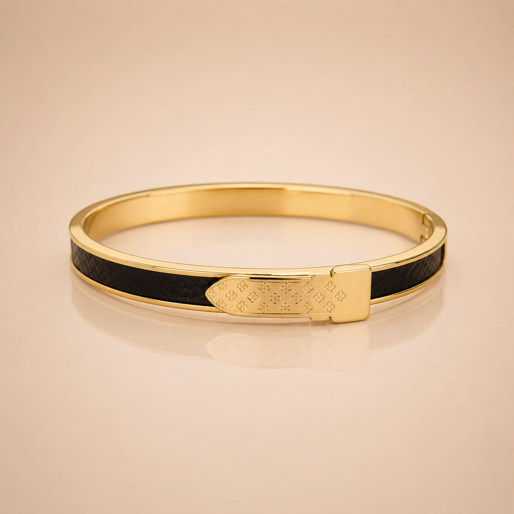 Sleek Black Cuff Bracelet