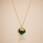 Luxe Green Charm Necklace