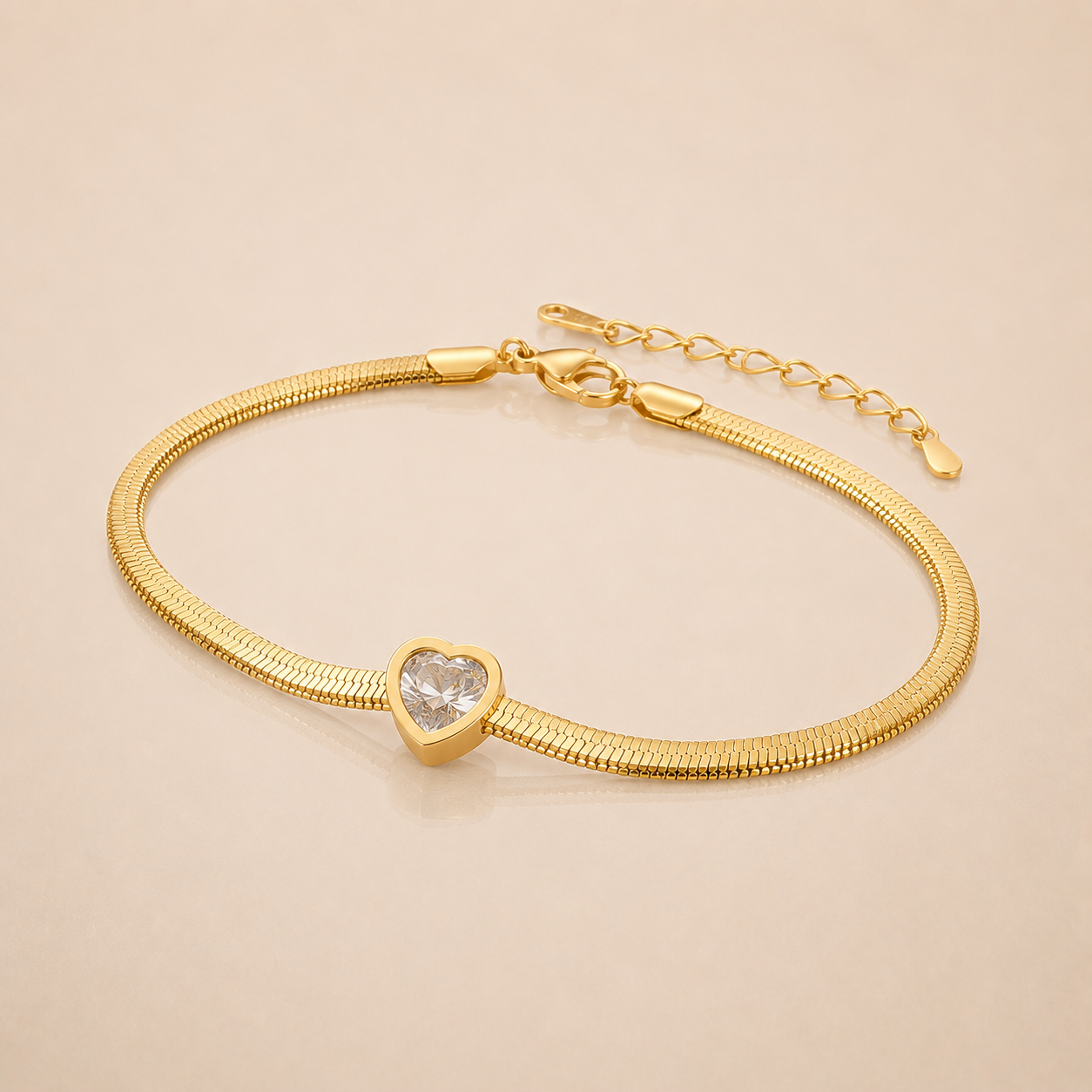 Luxe Heart Chain Bracelet