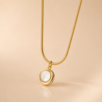 Pearl Circle Gold Necklace