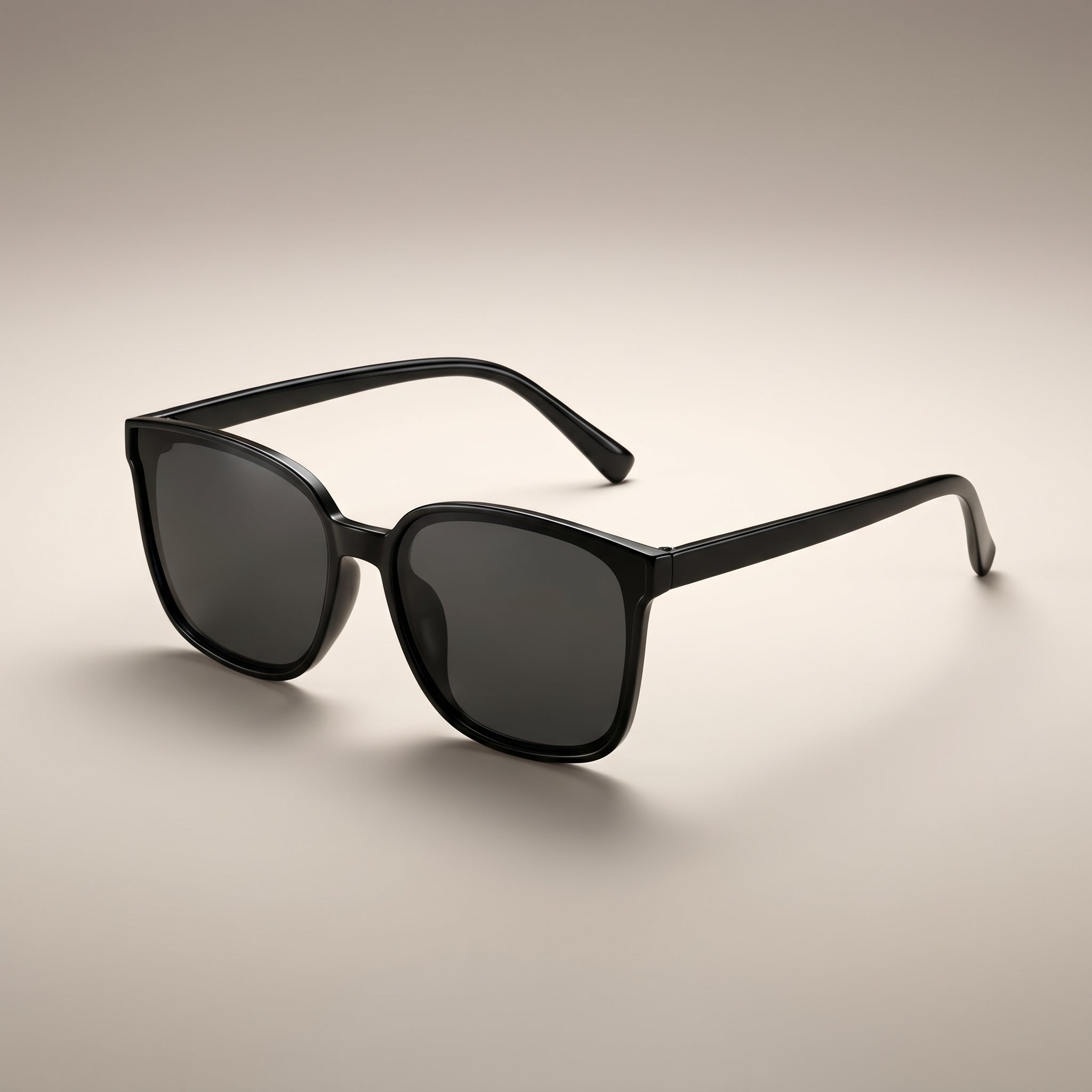 Classic Modern Black Square Sunglasses