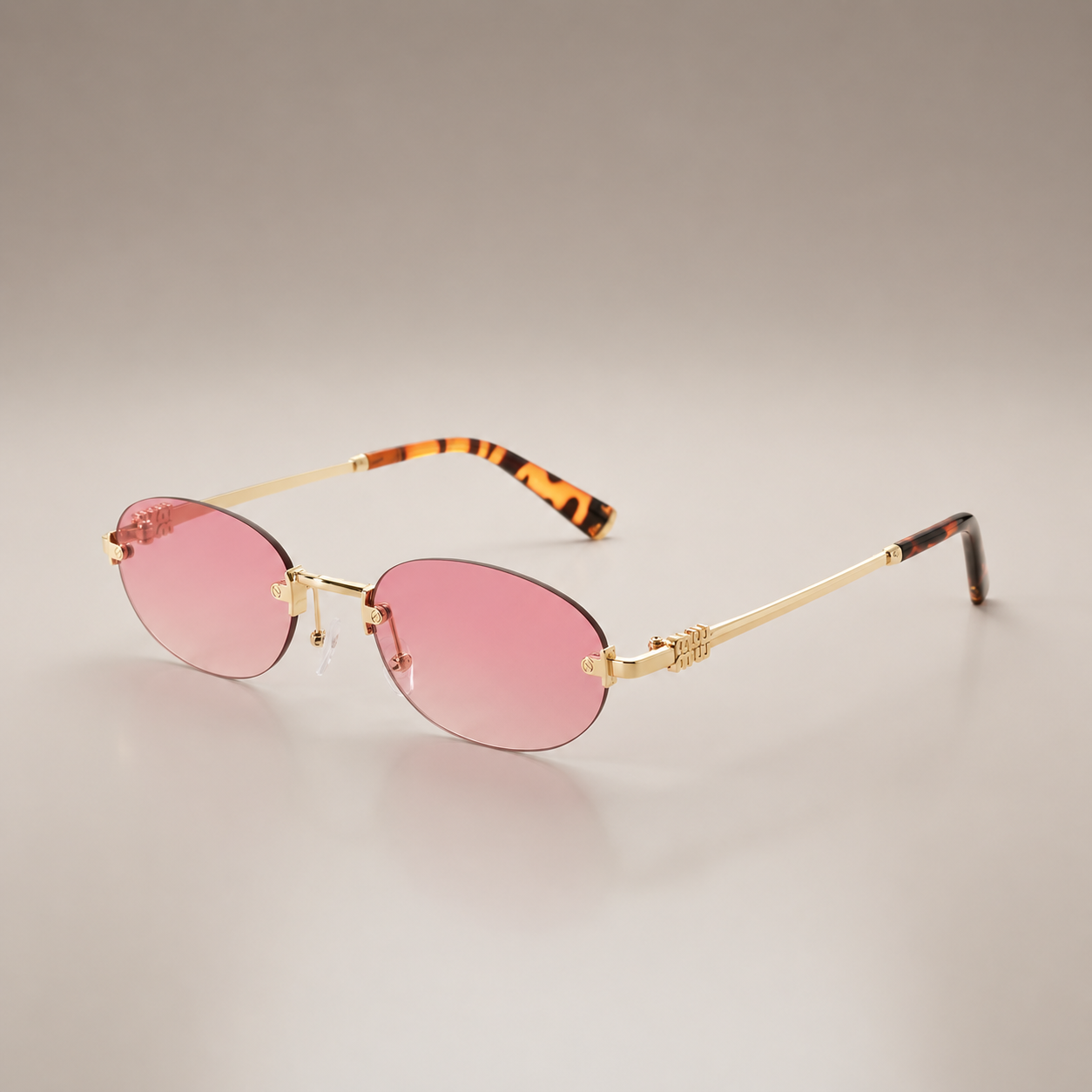 Frameless Oval Small Metal Frame