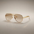 Large Frame Double Bridge Metal Fashion Glasses