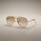 Large Frame Double Bridge Metal Fashion Glasses