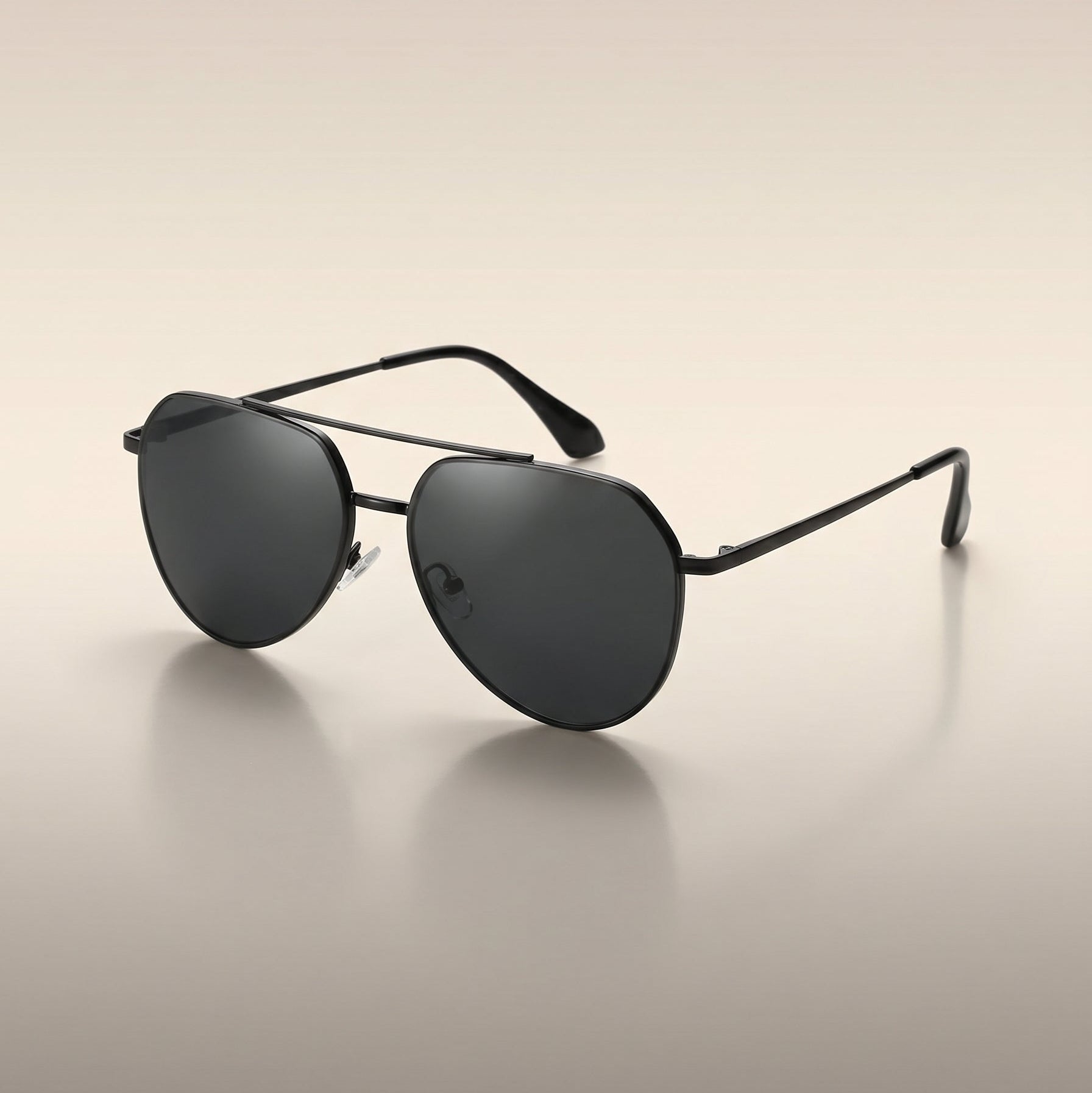 Men's Black Oval Frame Fashion Glasses