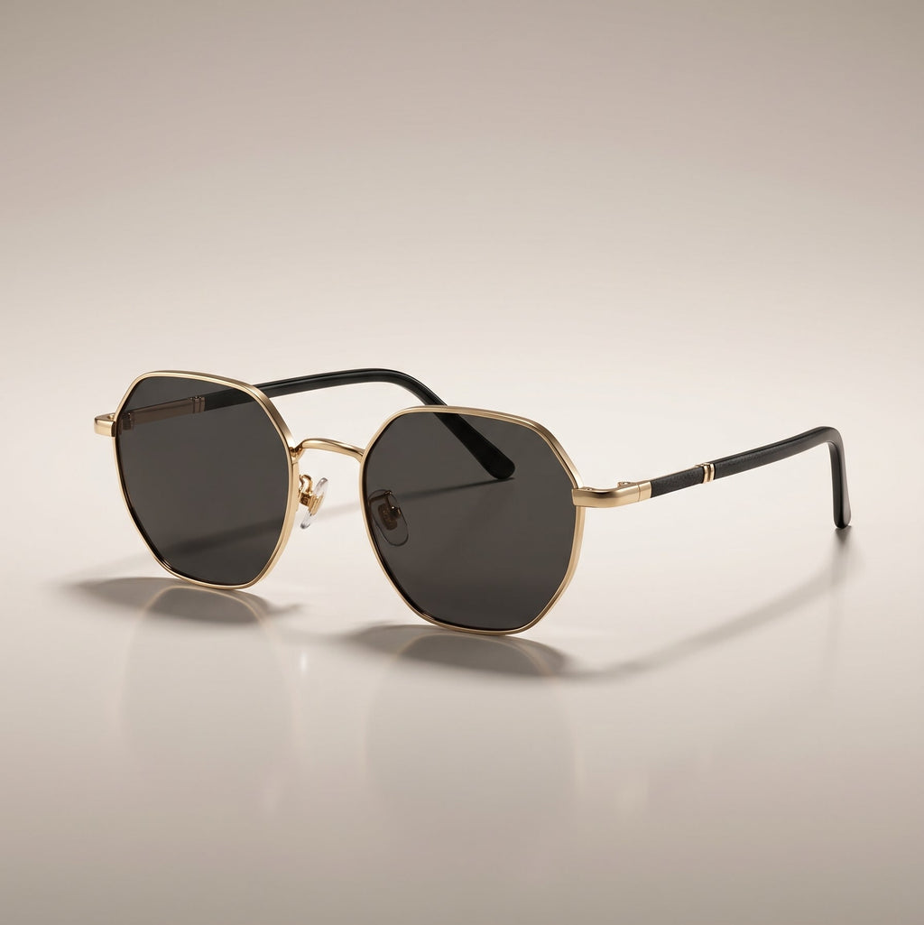 Metal Geometric Retro Simple Round Frame