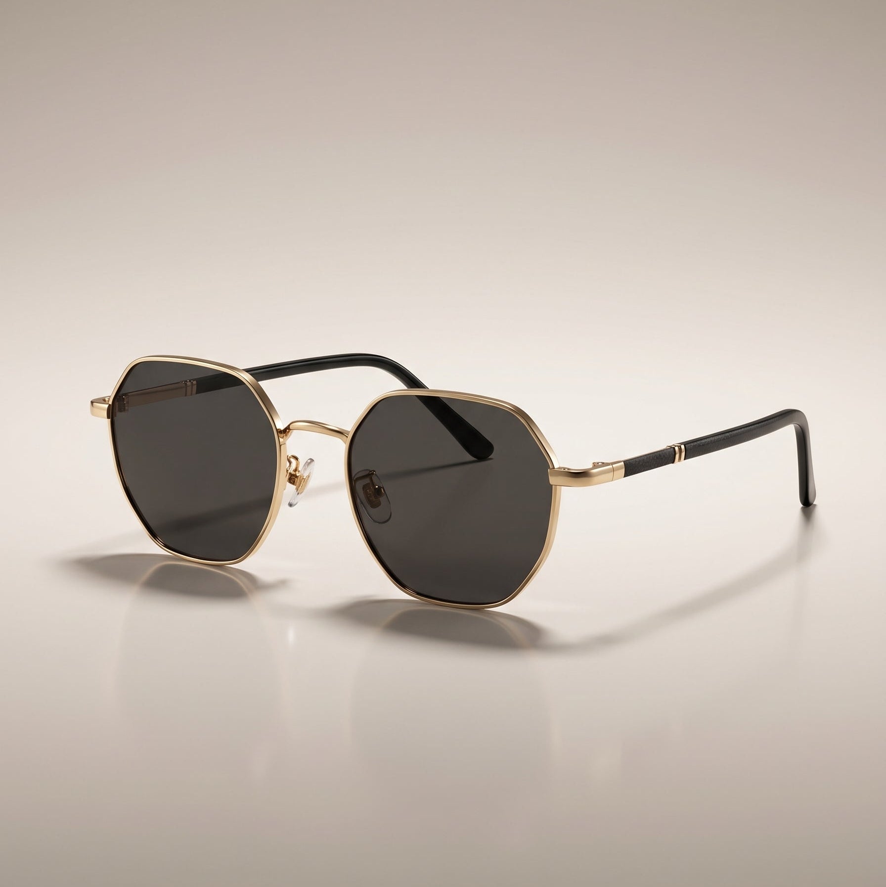 Metal Geometric Retro Simple Round Frame