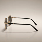 Metal Geometric Retro Simple Round Frame