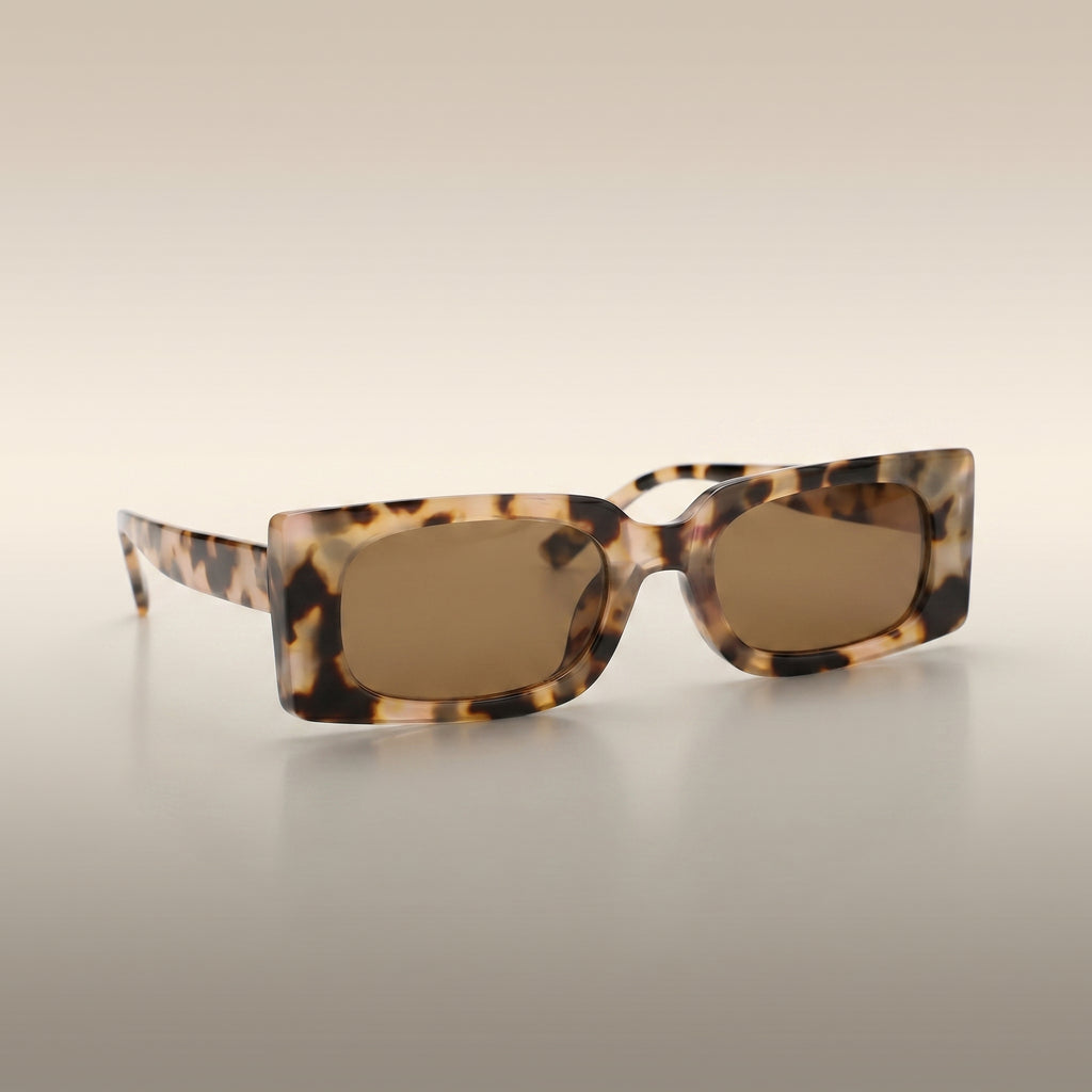 Rectangle Leopard Glasses