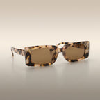 Rectangle Leopard Glasses