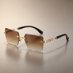 Retro Frameless Fashion Glasses