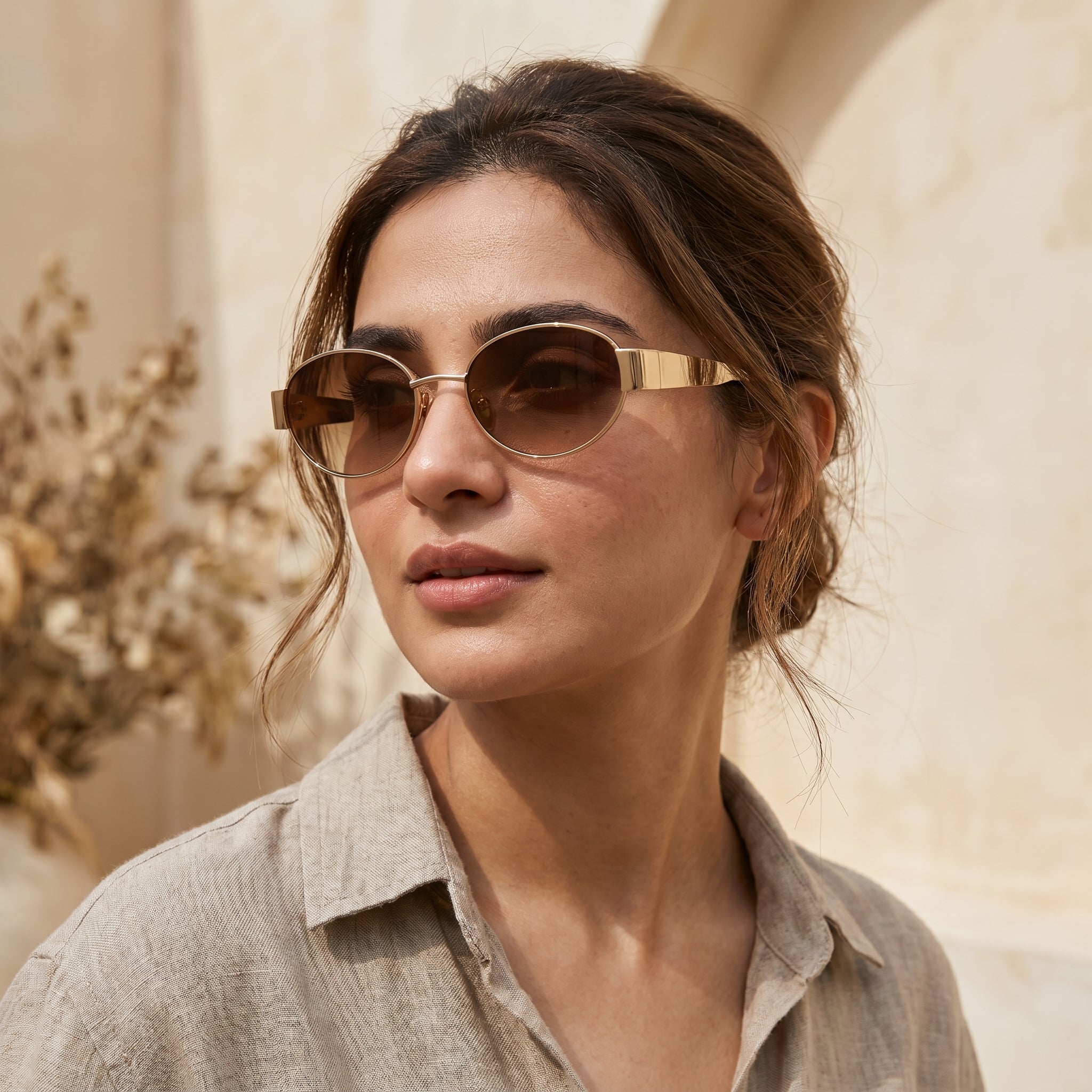Retro Oval & Rhombus Metal Frame
