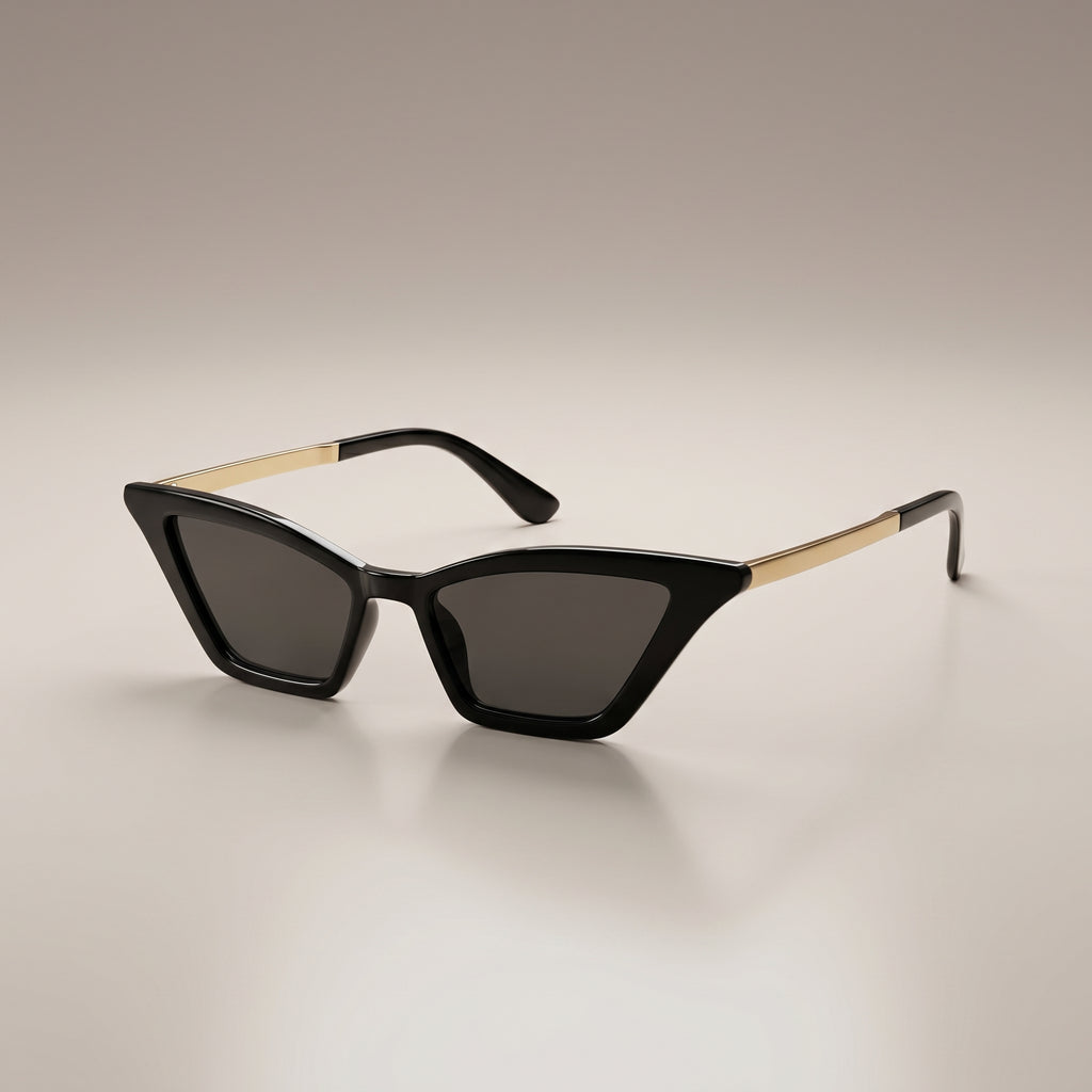 Semi-Metallic Cat Eye Small Frame