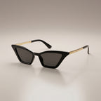 Semi-Metallic Cat Eye Small Frame