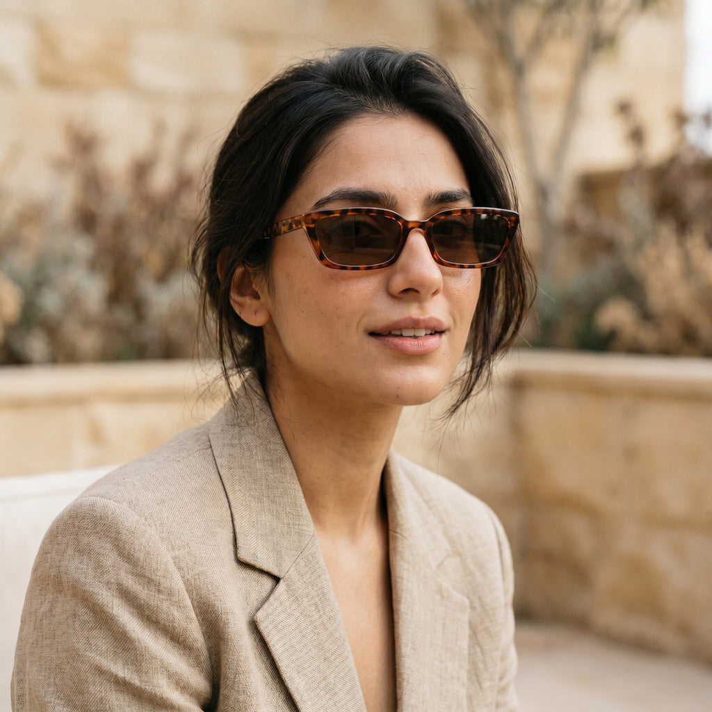 Small Cat Eye Leopard Glasses