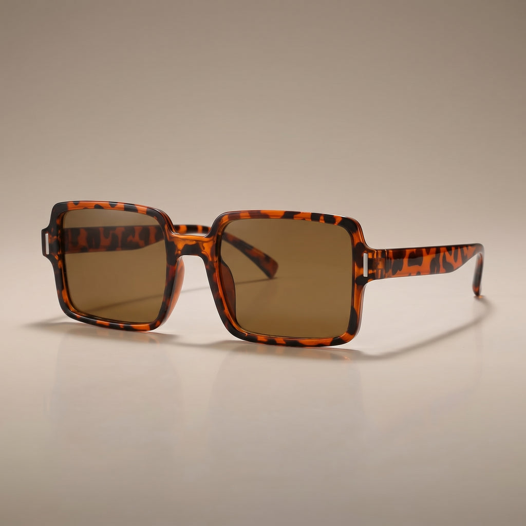 Square Leopard Glasses